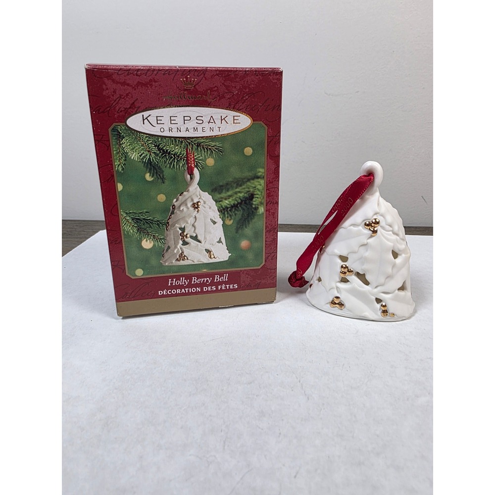 Vintage Holly Berry Bell 2000 Hallmark Keepsake Ornament QX8291